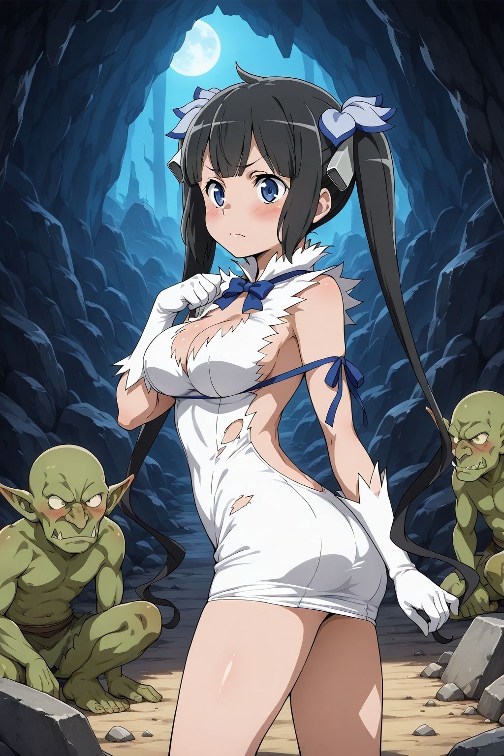 サンプル画像2:性獣ゴブリンに捕らわれた女神ヘスティア(ゴブリンの大進撃) [d_574970]