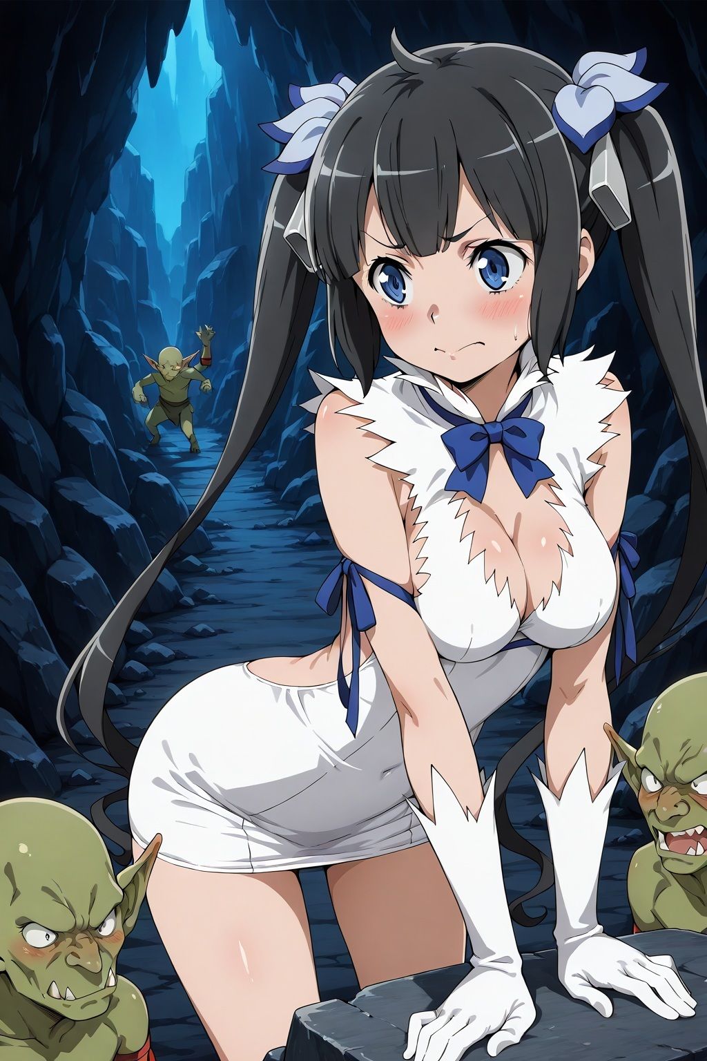 サンプル画像4:性獣ゴブリンに捕らわれた女神ヘスティア(ゴブリンの大進撃) [d_574970]