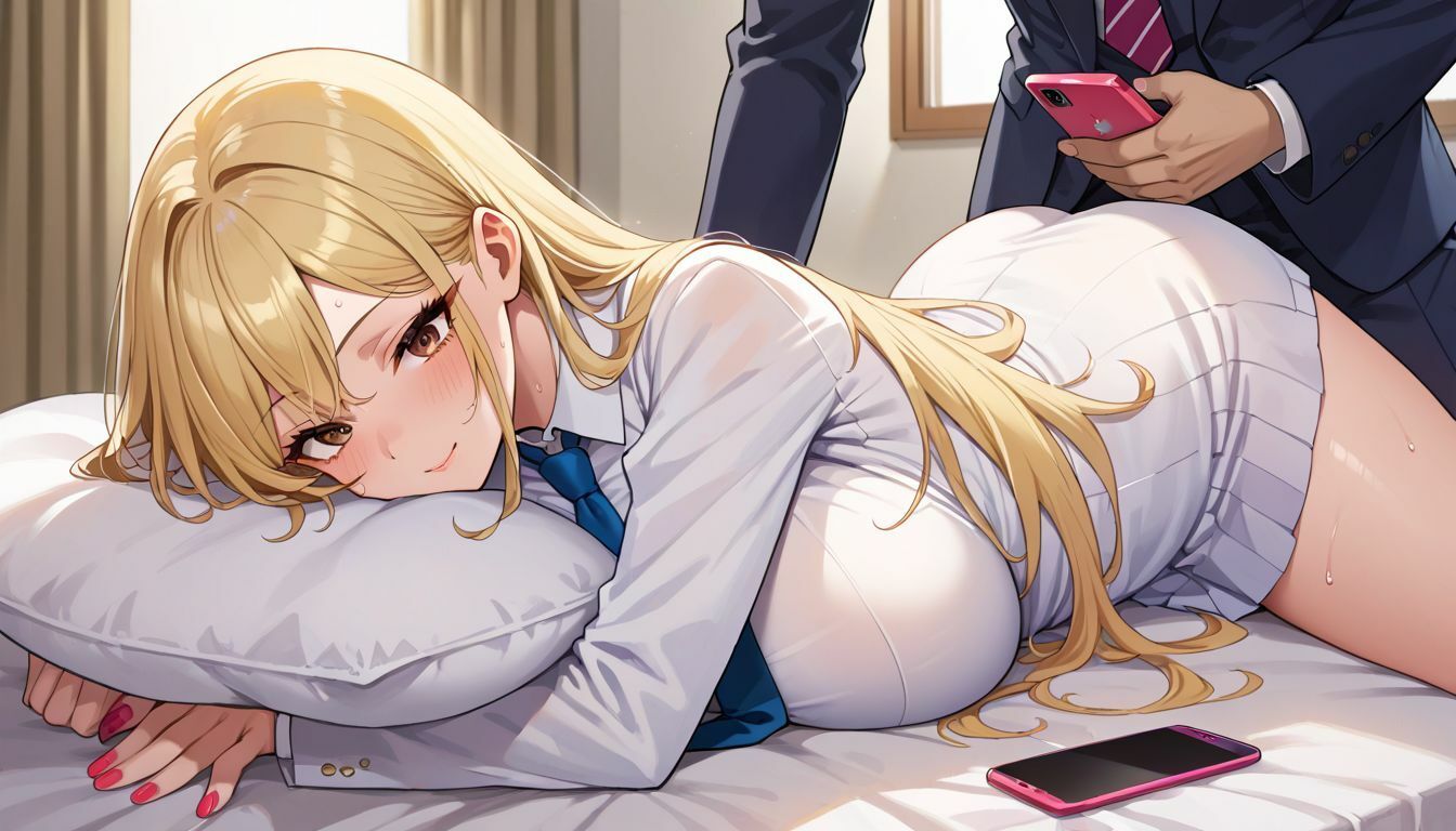 爆乳の金髪ギャルはオレの処理穴 画像1