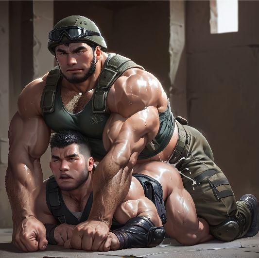 ガチムチ・マッチョ・ガチポチャゲイCG集51-アーミー・軍隊特集 画像4