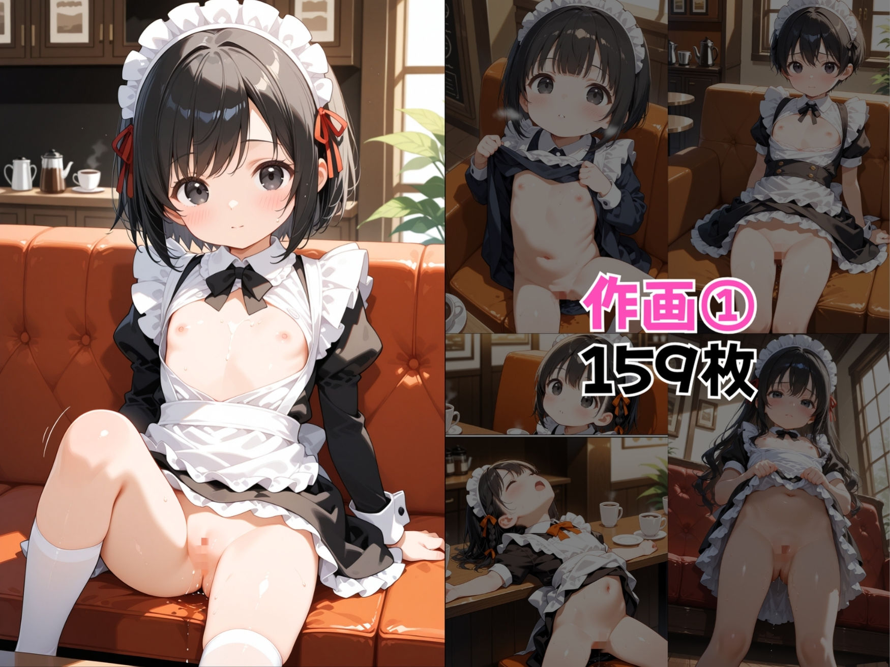 発達途上な微乳メイドちゃんのスジまん!3