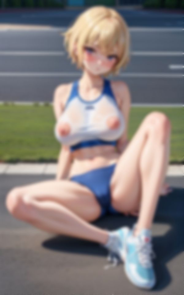 卑猥すぎる恰好で男を挑発する巨乳淫乱陸上女子部員 画像3
