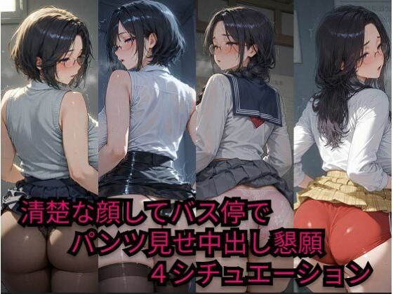清楚な顔してバス停でパンツ見せ中出し懇願4シチュエーション【JiroJohn Collection】