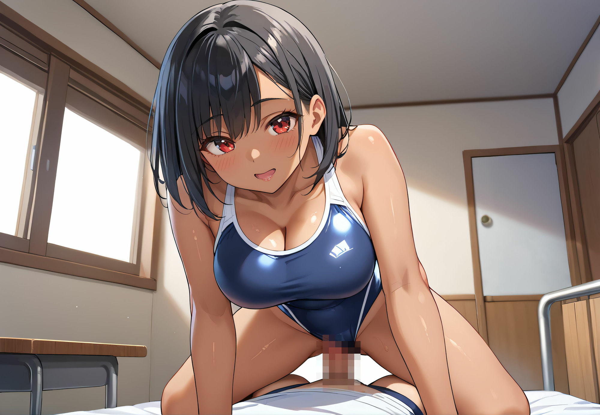 サンプル画像6:競泳水着〜巨乳な妹に着させてからのやりまくり！〜(すらぷる) [d_575663]