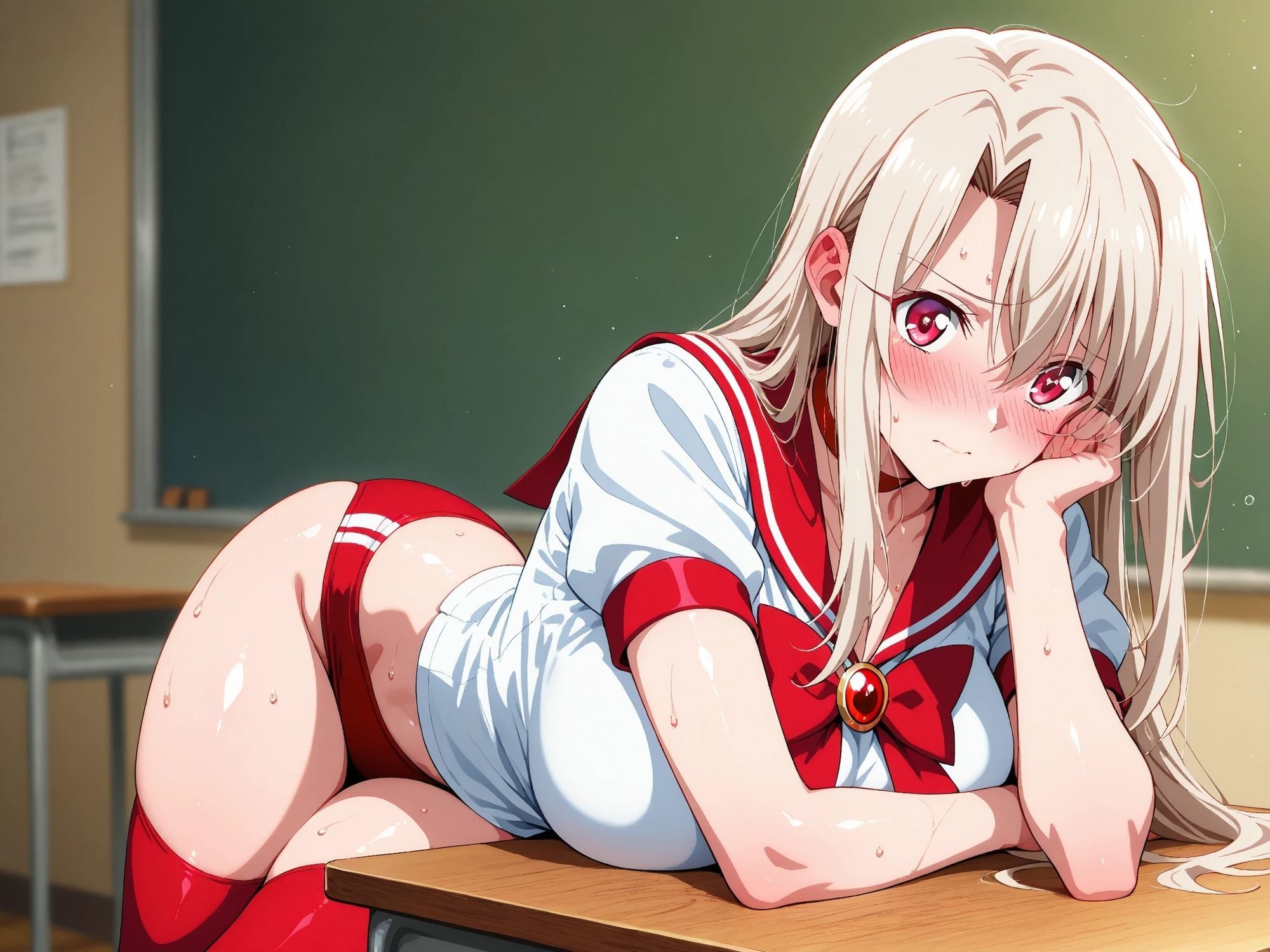 サンプル画像1:【発情ヒロイン】イリヤ●フィール  セーラーブルマ編(画像生成マン) [d_575861]