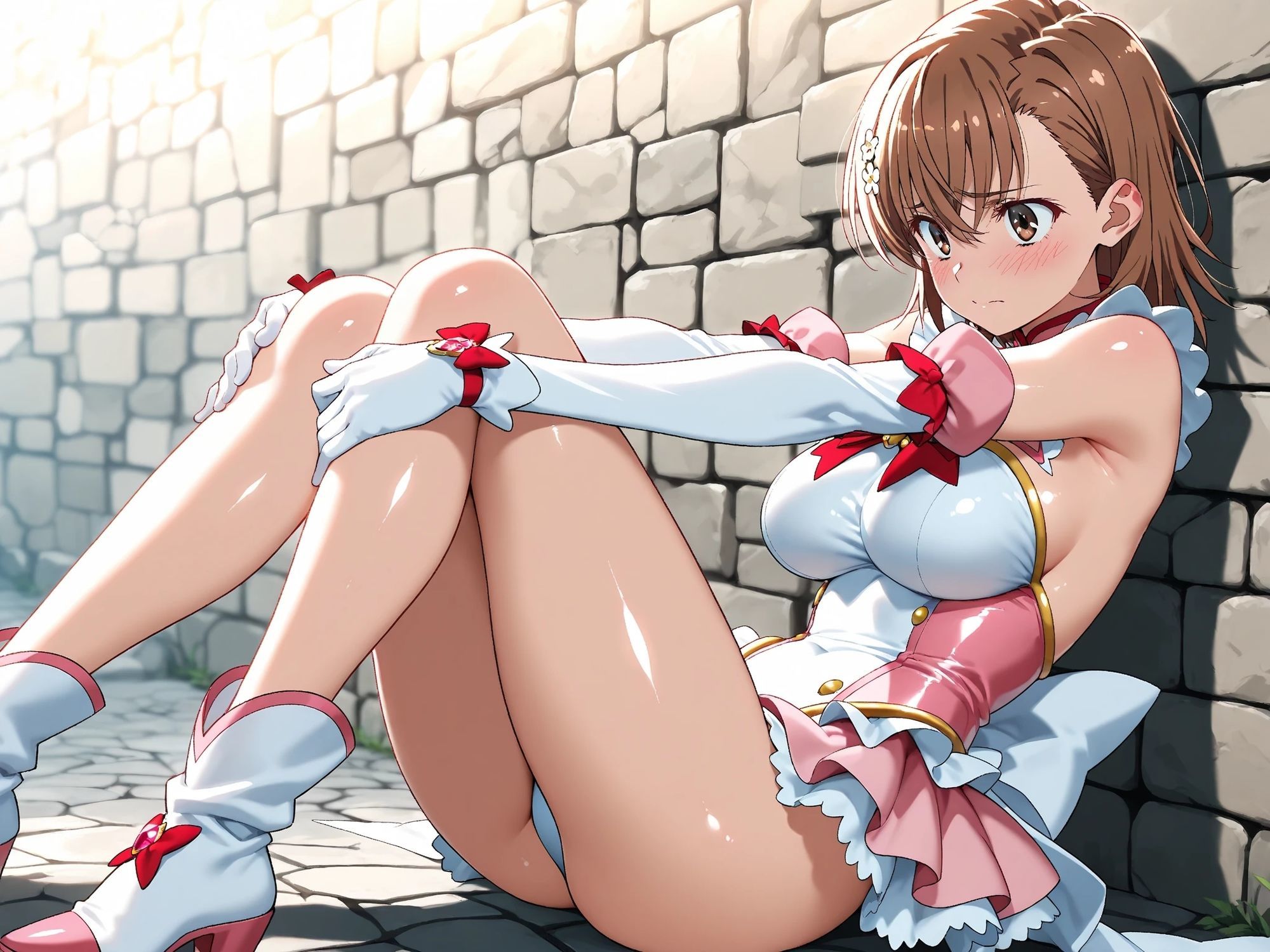 サンプル画像1:【発情ヒロイン】とある科学の超電●砲  御坂●琴  監獄調教編(画像生成マン) [d_575864]