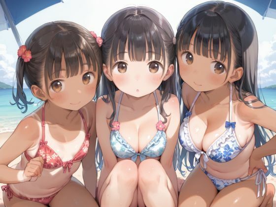 褐色ロリっ子たちと汗だく子作りセックス1