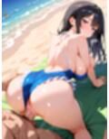 ジト目の巨乳美少女とビーチで！4