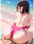 ジト目の巨乳美少女とビーチで！4