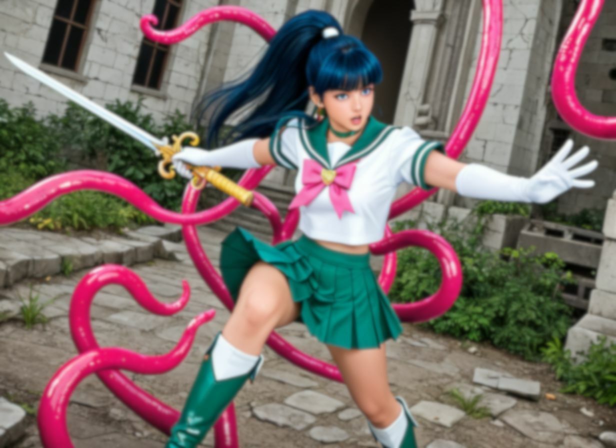触手と戦うセーラー戦士に中出し 画像2