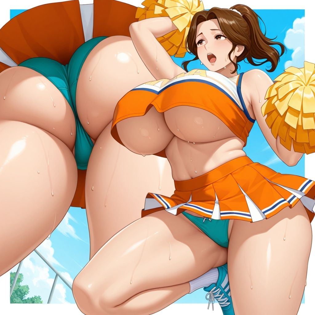 サンプル画像4:フェチコレVol.74 アンダーウェアを忘れてパンモロしながら応援する爆乳チアガールたち（熟女編）【総枚数250枚】(満点星) [d_576126]