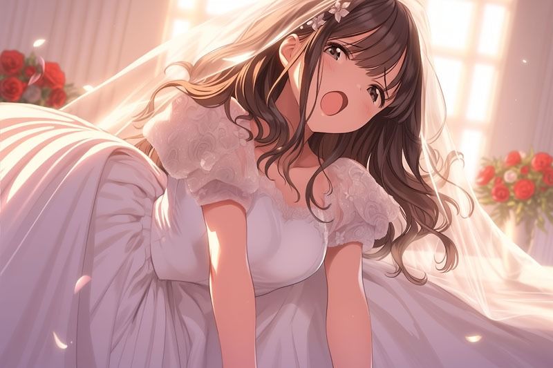 サンプル画像1:純白の陶酔 〜ウエディングドレスに抱かれる至福の瞬間〜（ドレス美少女38）【全年齢対応版】(Dresscco) [d_576168]