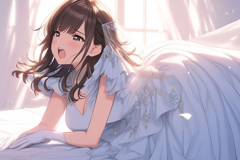 サンプル画像2:純白の陶酔 〜ウエディングドレスに抱かれる至福の瞬間〜（ドレス美少女38）【全年齢対応版】(Dresscco) [d_576168]