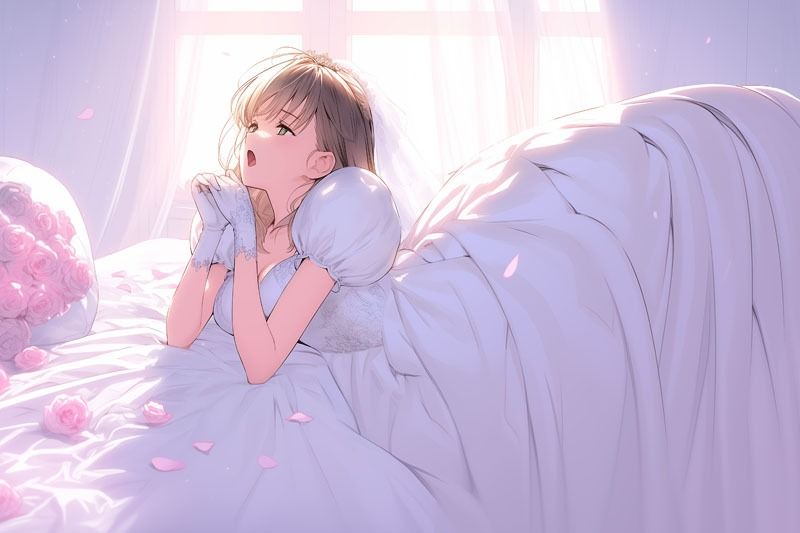 サンプル画像4:純白の陶酔 〜ウエディングドレスに抱かれる至福の瞬間〜（ドレス美少女38）【全年齢対応版】(Dresscco) [d_576168]