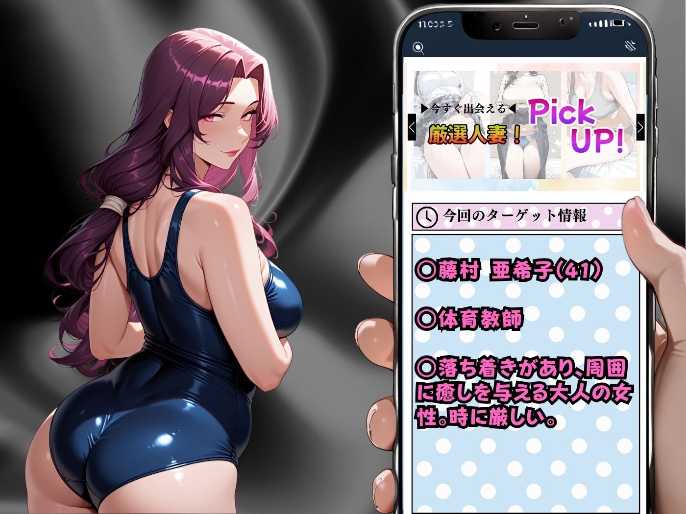 サンプル画像2:肉感人妻種付け〜むちむちスク水体育教師が皆のオナホになった日〜(ワーテルLab) [d_576179]