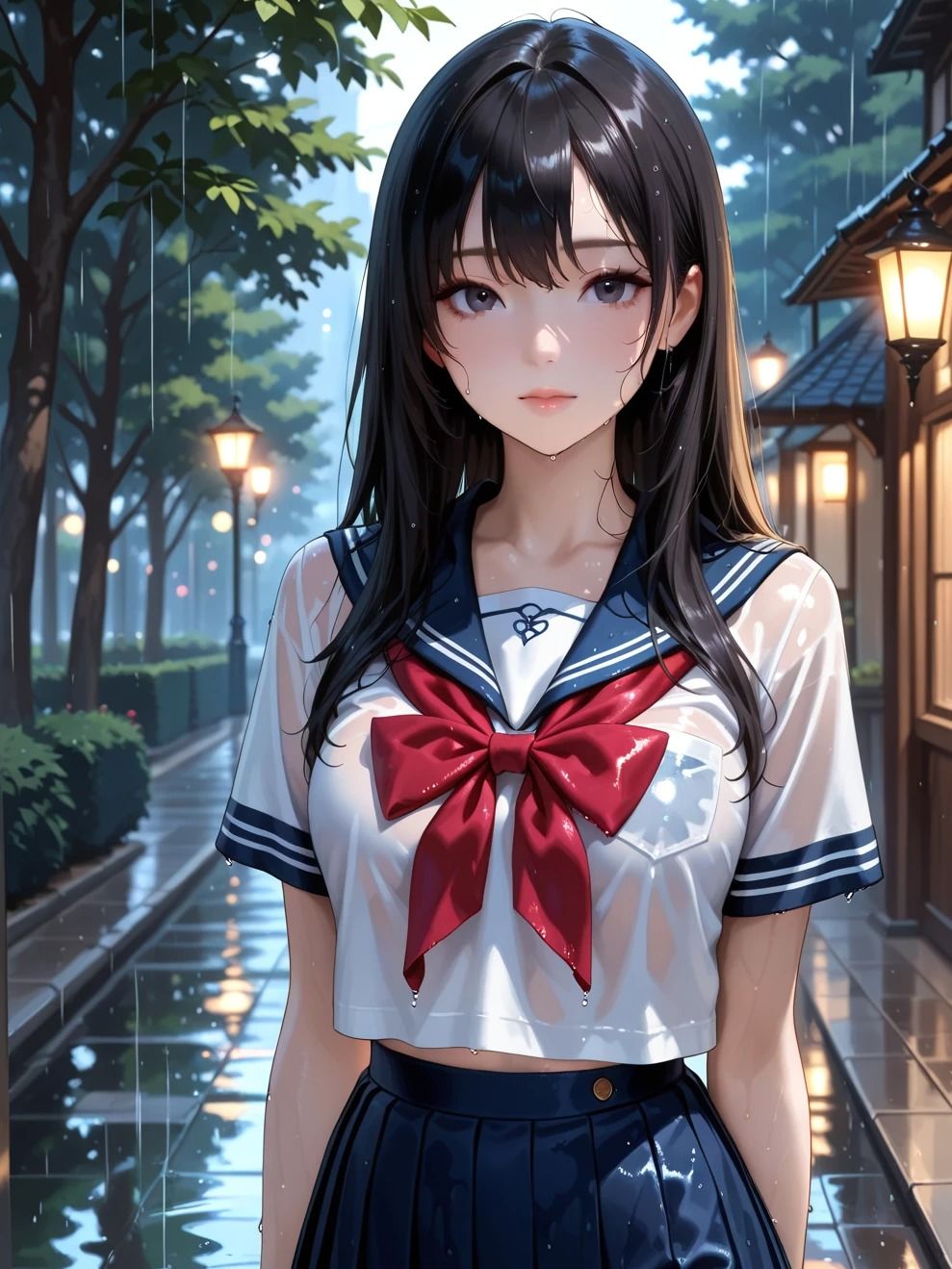 サンプル画像2:雨宿り場所、おじラブ注意報(FAZIクラブ) [d_576180]