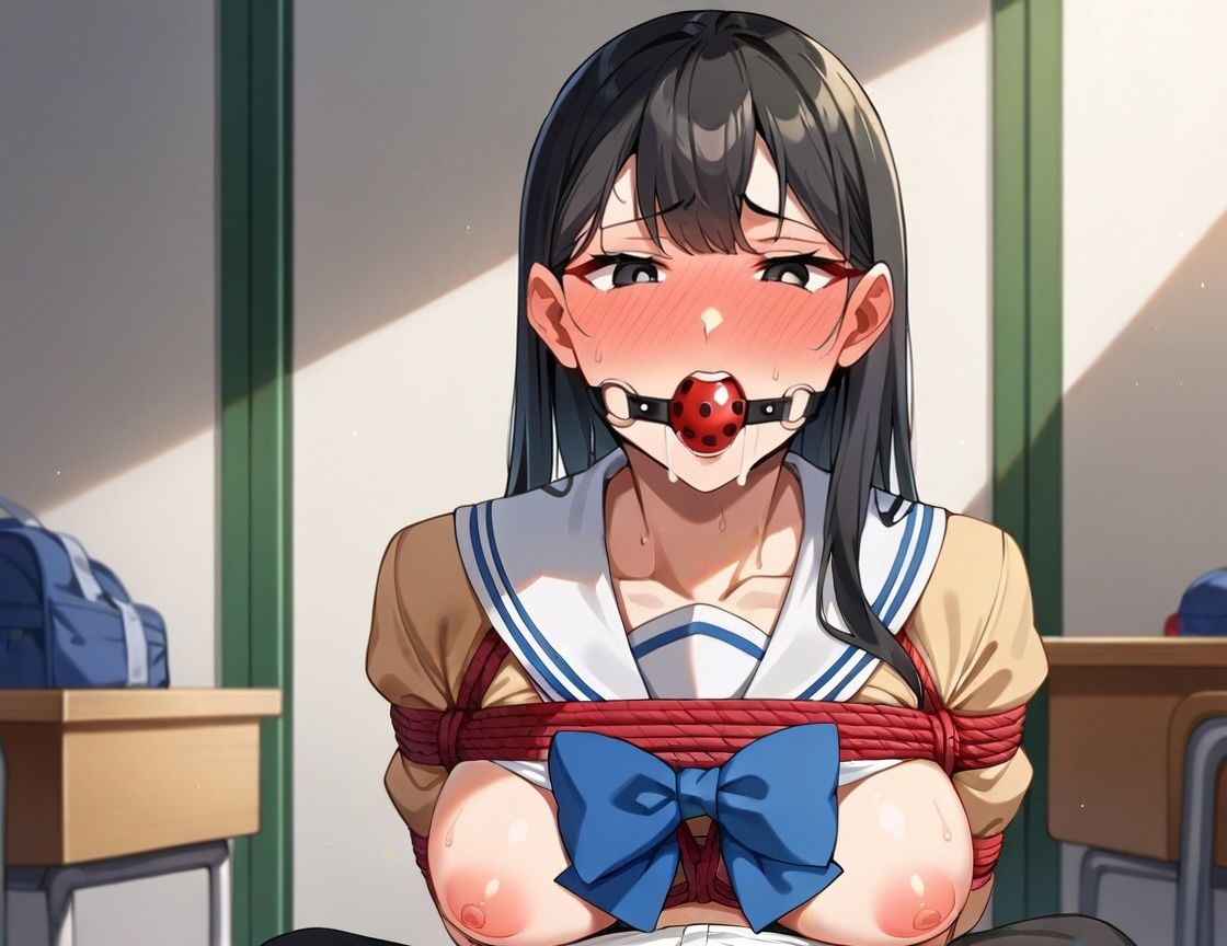 巨乳委員長を緊縛調教してみた 画像6