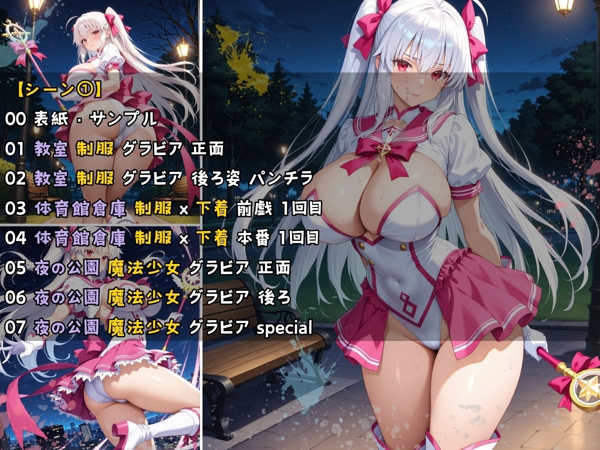 サンプル画像4:魔法少女コスチュームを着てエッチなことをする話(StableWorks) [d_576224]