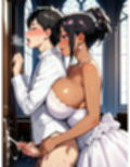 爆乳黒ギャルがウェディングドレスでやりたい放題！