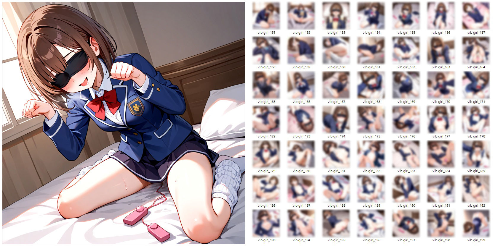 女の子が目隠しバイブで気持ちよくなってるだけのCG集 画像4