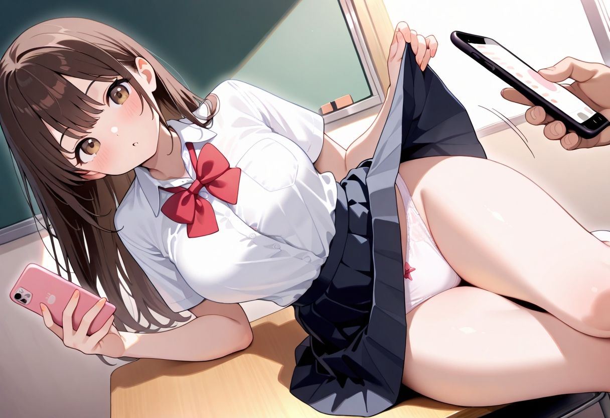 女子校生 串刺し輪〇 画像1