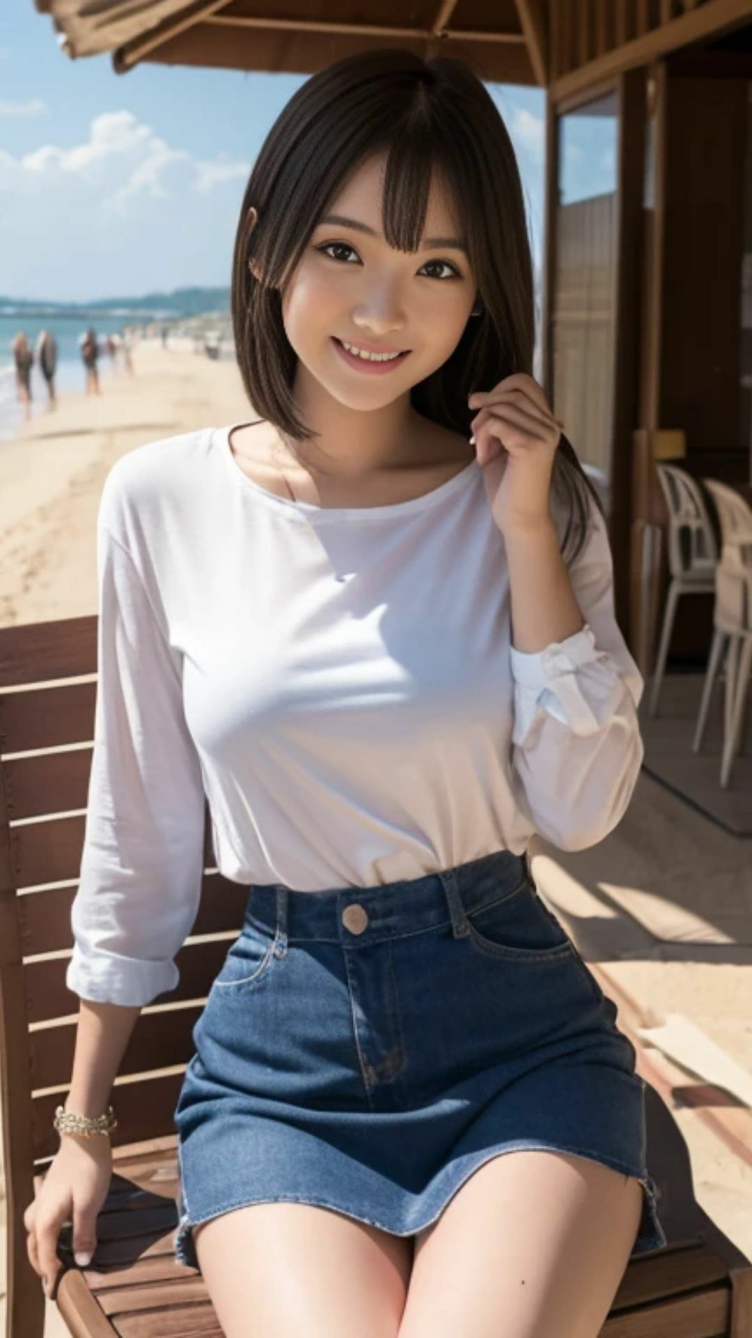 気になるデルタ！椅子に座った女性がミニスカートをはいていたら気になってしょうがない 画像2