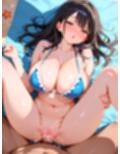 ジト目の巨乳美少女とビーチで！5