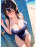 ジト目の巨乳美少女とビーチで！5