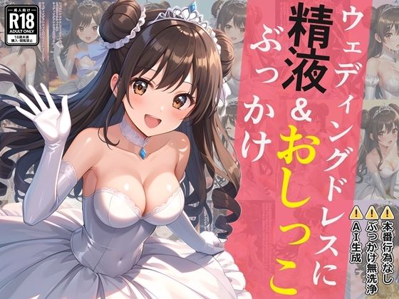 ウェディングドレスに精液＆おしっこぶっかけ