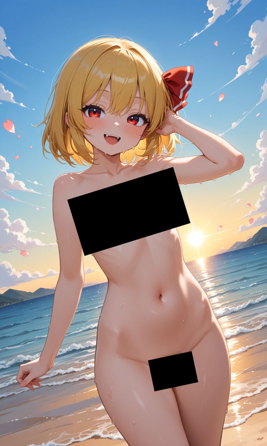 魔理沙はルーミアのえっちな写真を撮りたいようです。〜春の晴れた朝の海編〜_0