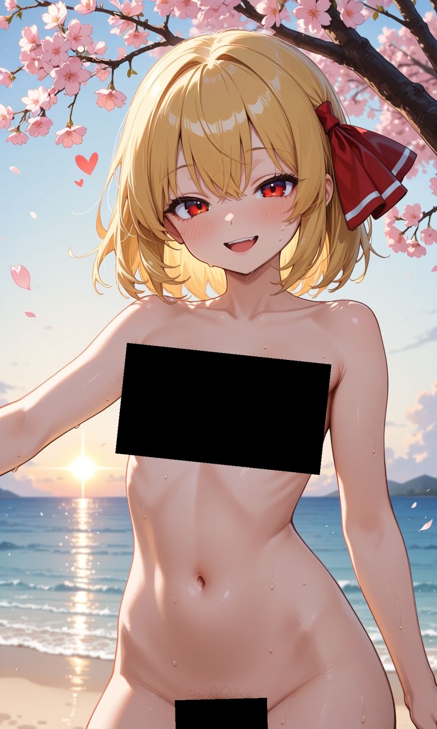 魔理沙はルーミアのえっちな写真を撮りたいようです。〜春の晴れた朝の海編〜_1
