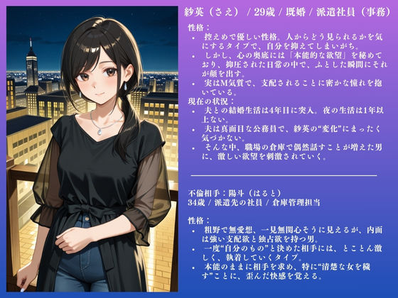 サンプル画像2:人妻NTR 紗英（29） 〜3ヶ月間のSEX記録 100ページ超え〜(IYASHI) [d_576998]