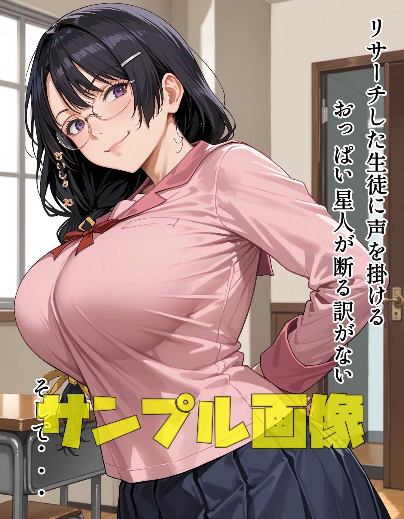 メガネ委員長のエッチでストレス解消 画像2
