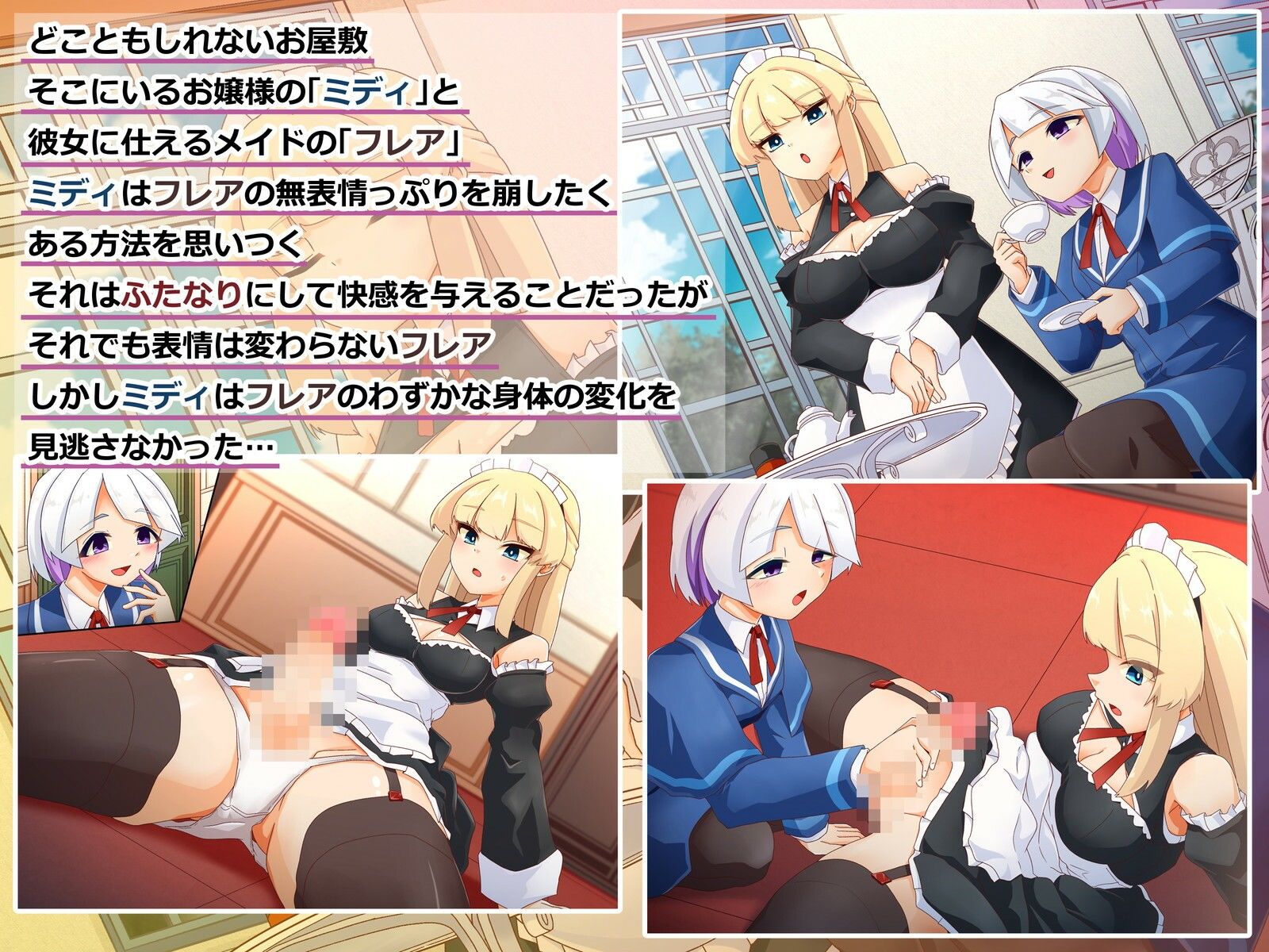 サンプル画像1:無表情メイドさんがふたなりになってエロい顔になるお話(むこころの雲) [d_577143]