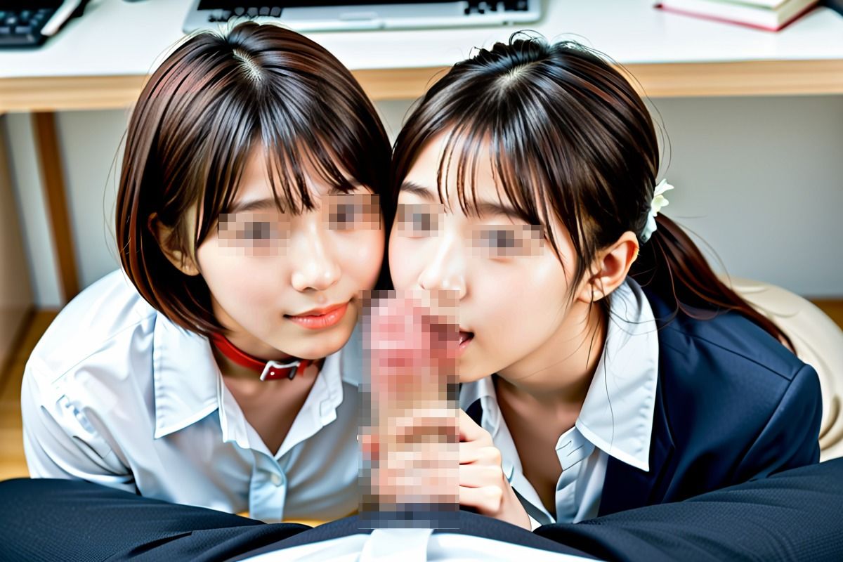 サンプル画像1:仕事中にOLに咥えさせて精液ぶちまけた話(AI幻想工房) [d_577199]