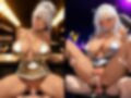 爆乳黒ギャルがガールズバーでお客たちとやりたい放題！