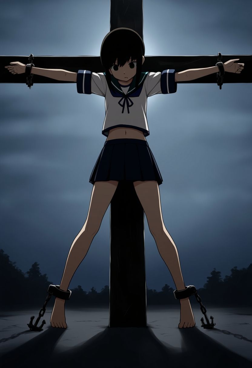 サンプル画像2:AI少女拘束絵巻15巻(眠らずの書庫) [d_577600]