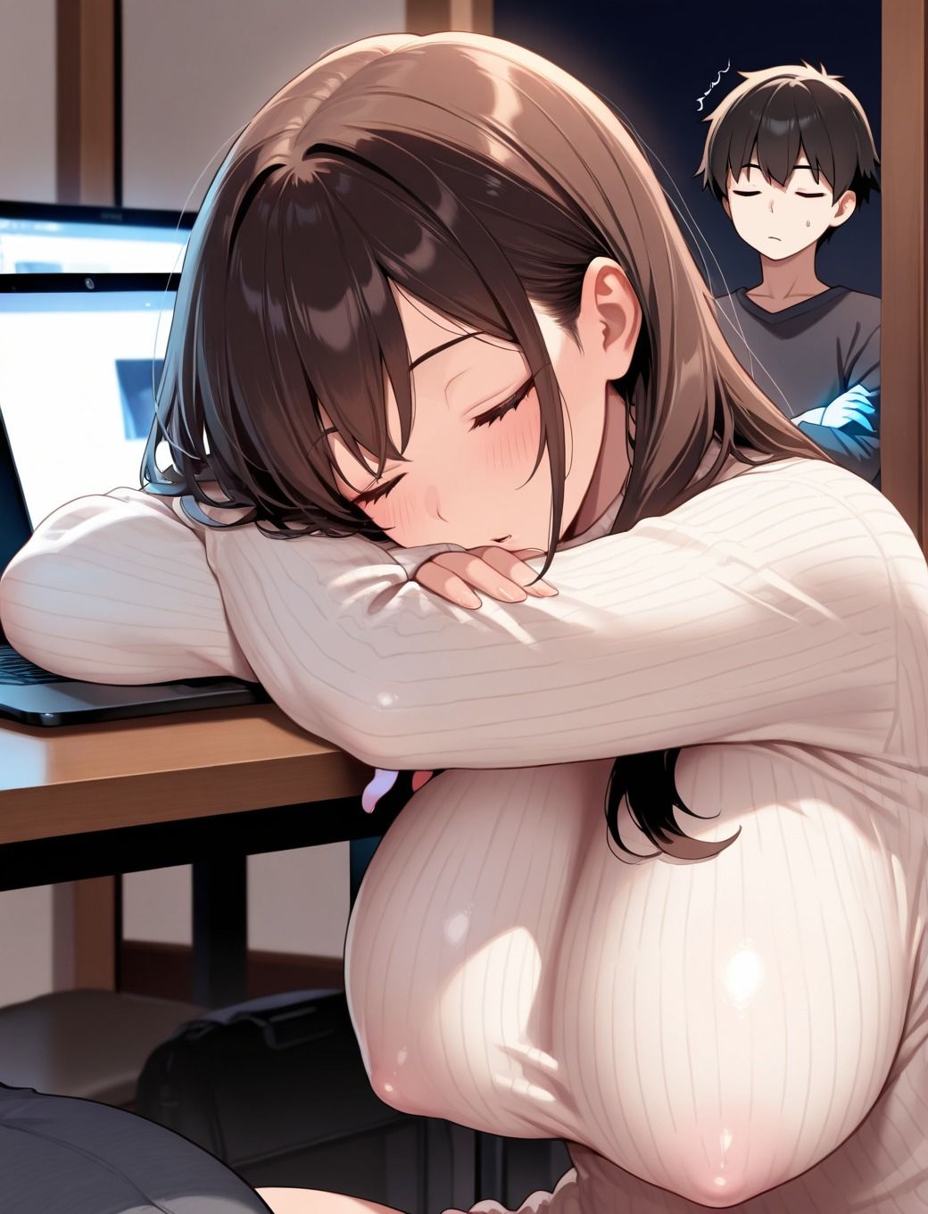 サンプル画像2:塾のセンセイはノーブラ  夜の個別指導「課外授業、しよ？」(みいまん) [d_577616]