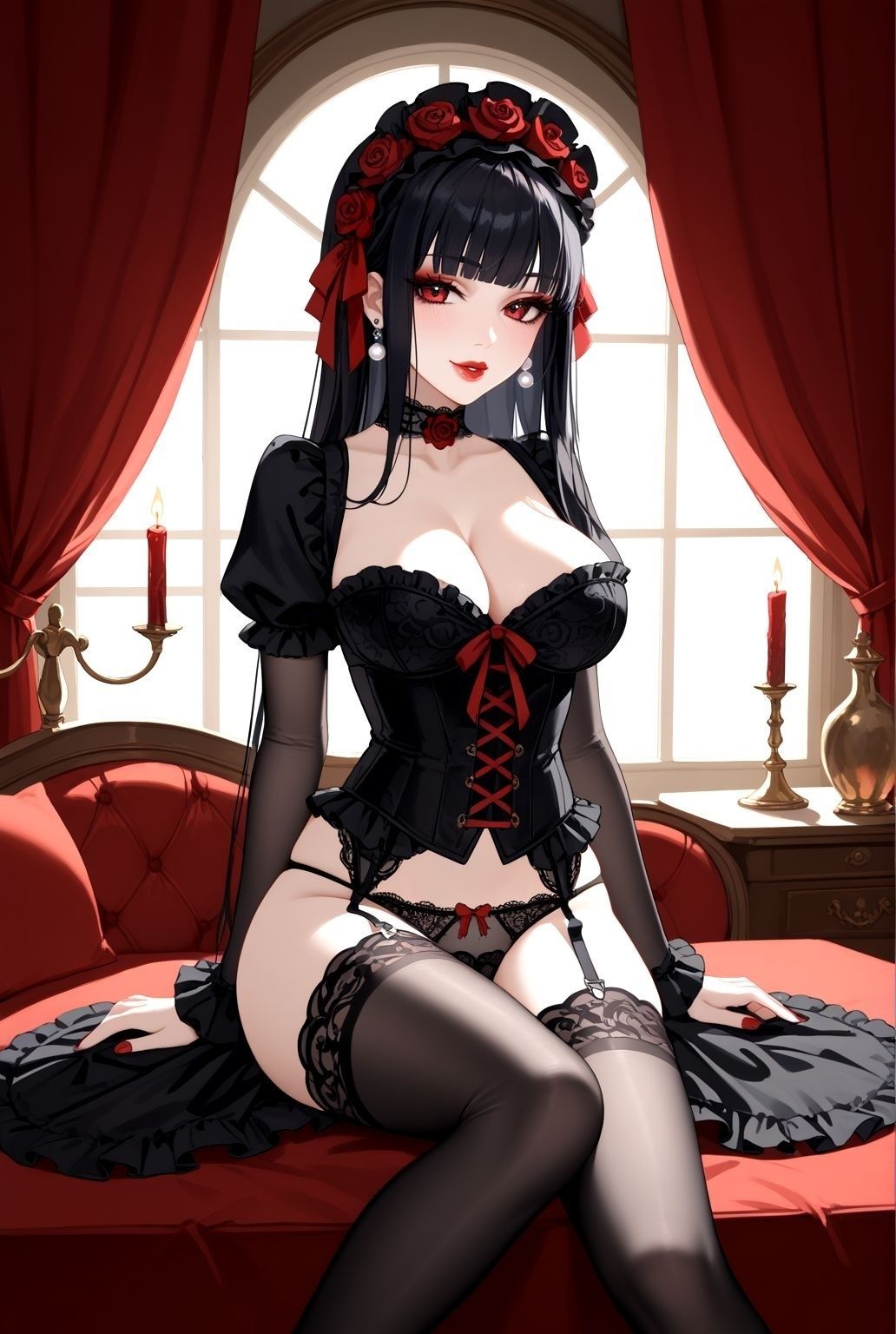 サンプル画像2:漆黒の館で戯れる巨乳ゴスロリたち 〜秘めたる悦び〜(巨乳クラブ) [d_577648]