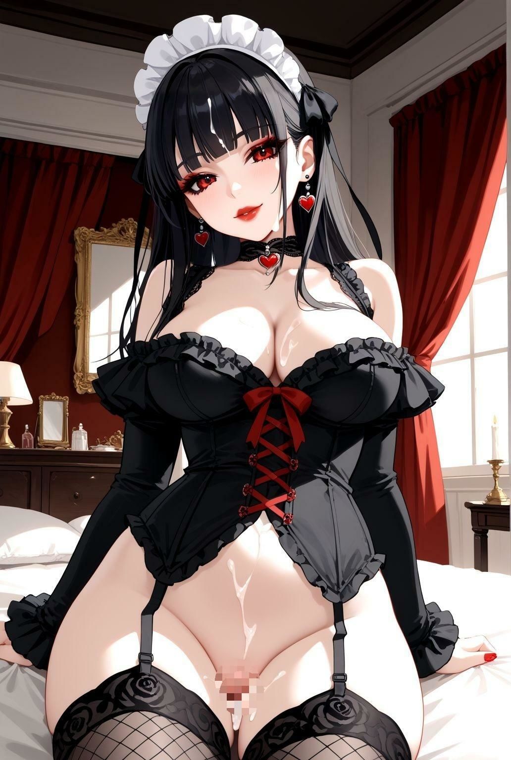 漆黒の館で戯れる巨乳ゴスロリたち 〜秘めたる悦び〜 画像8
