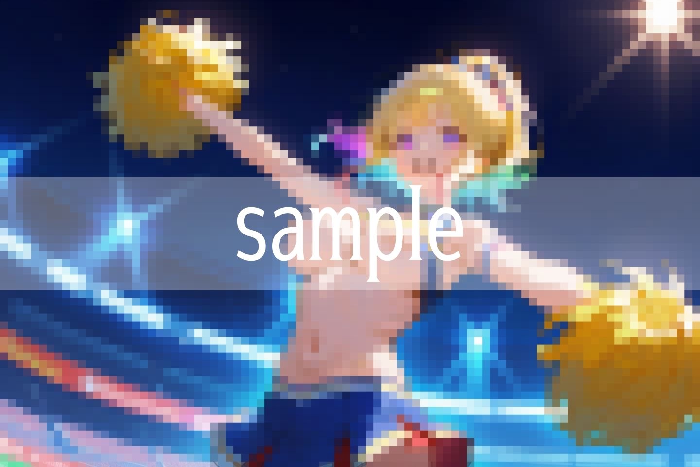 サンプル画像1:Hな爆乳応援団！！！乳首から滴る汗(高画質AI生成LABO) [d_577656]