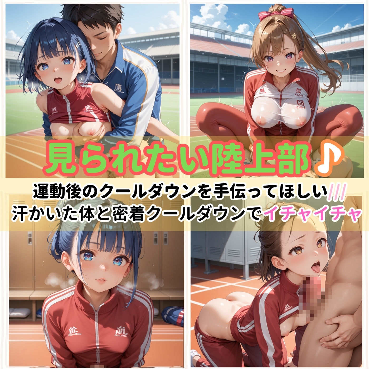 学園性活!クールダウンに手伝って!陸上部 画像1