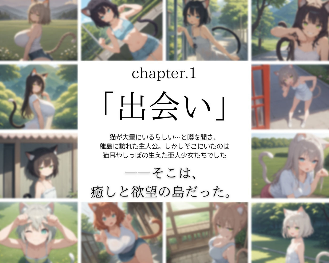 サンプル画像1:〜メスしかいない猫島〜俺のチンポで発情！フェラで求愛されたから中出し交尾した【エロCG集】(へほほふ屋) [d_577779]