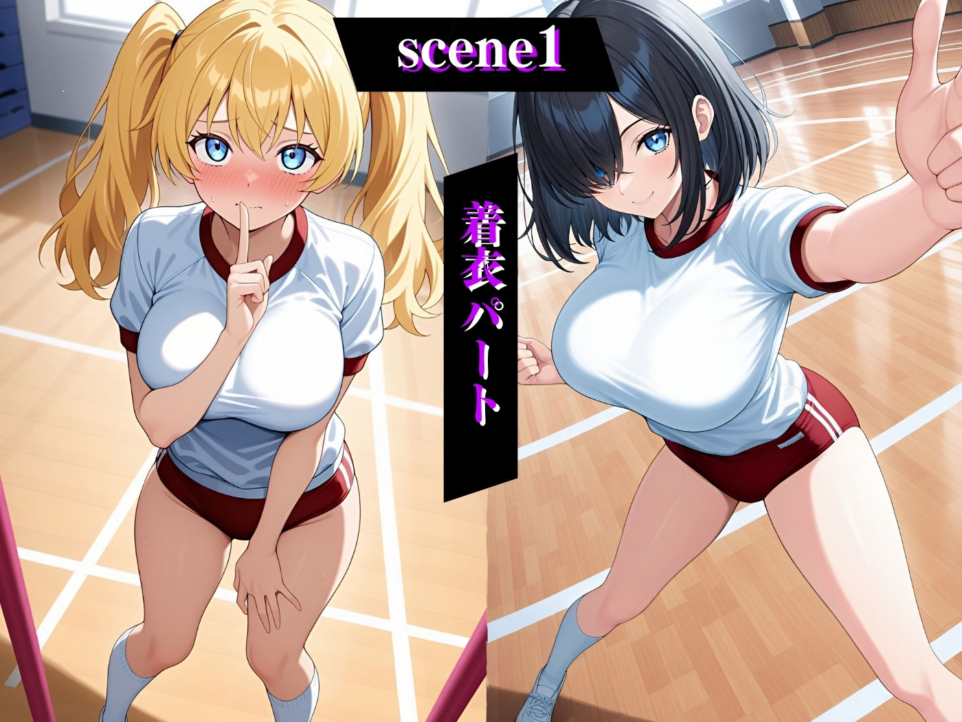 サンプル画像4:今日の性直担当は君達だ〜純白肌×体操服編〜(トッポギ) [d_577813]