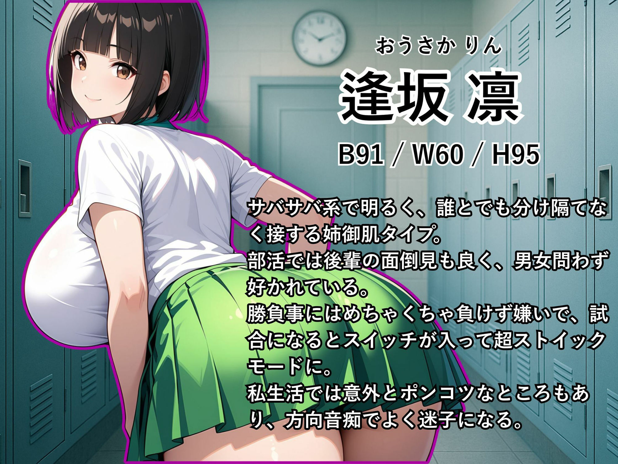 テニス部女子のデカ尻に我慢できず生ハメした 逢坂凛 画像1
