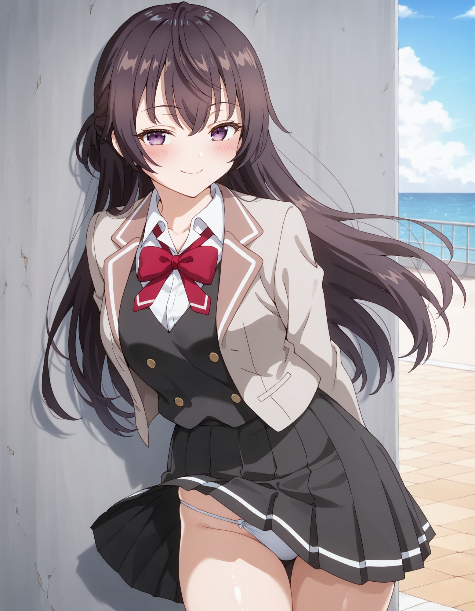 周〇有希のパンチラ〜制服編〜 画像1