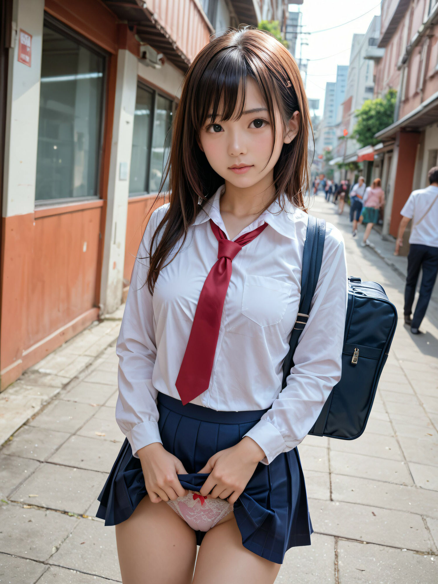 サンプル画像1:彼女の通学パンツ(AIれんず) [d_577967]