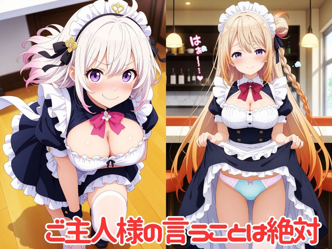 【エロ漫画】オタクがメイド女子たちにエッチなイタズラ♪1
