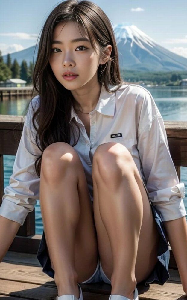 女子大生富士山展望スポットパンチラ画像集 画像1
