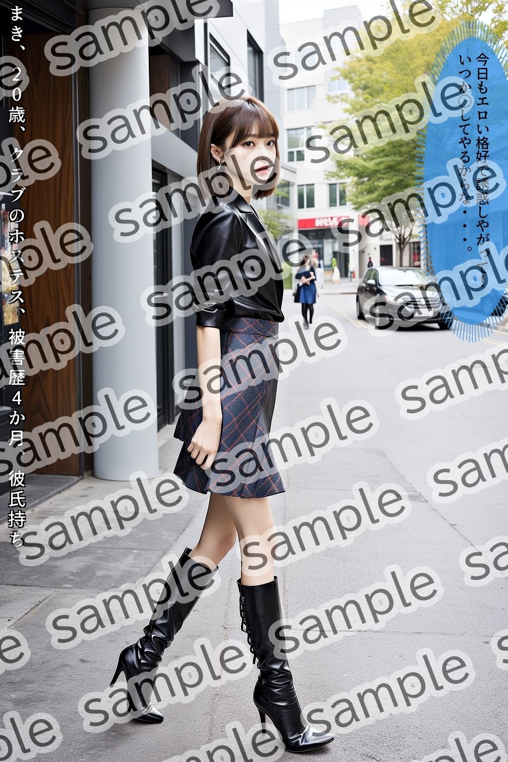 サンプル画像1:ストーカー盗撮〜ハイヒールブーツ美脚美女編〜 vol.4（最終巻）(あらぶるま18＋) [d_578047]